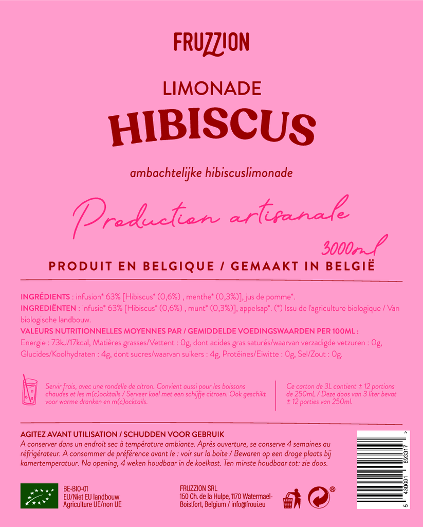 Limonade Hibiscus BIO - 3L